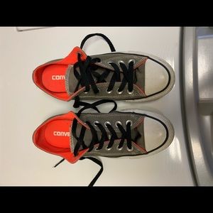 Converse women’s low top gray and coral